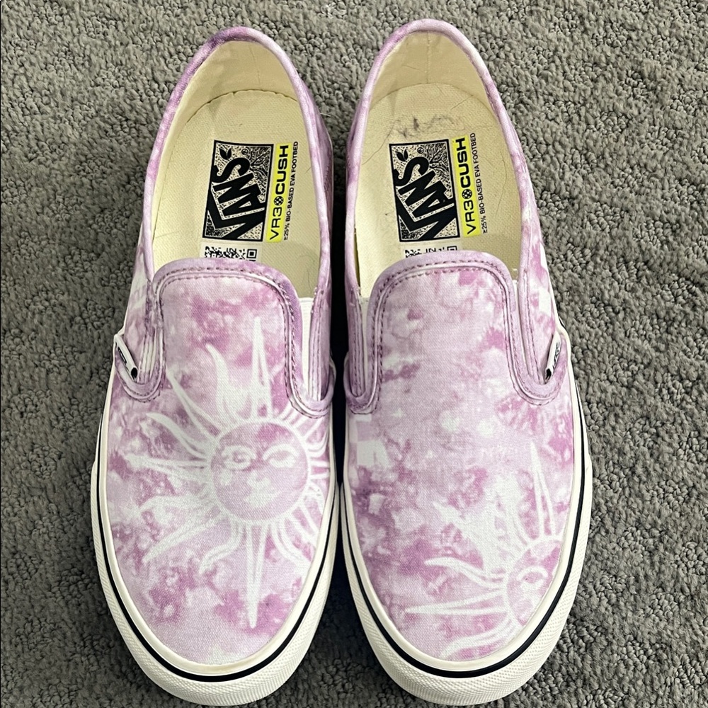 Vans Women's Purple Tie-Dye Slip-On Sneakers